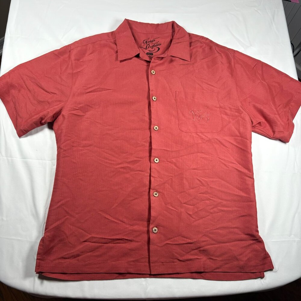 Native Outfitters Woody Wagon Surf Shirt Mens L Red Button Front - Picture 2 of 9
